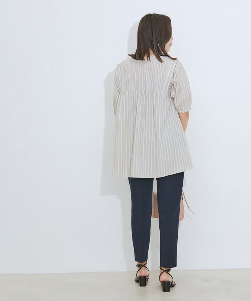 VIS(ビス)の「【前後2WAY】ボリュームスリーブチュニックブラウス(シャツ/ブラウス・レディース・ブラック/ベージュ系その他/ブルー系その他4/ホワイト・FREE)」の13枚目の写真