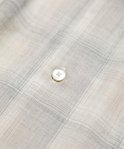 PUBLIC TOKYO（パブリックトウキョウ）の「TWチェックリラックスオーバーシャツ（シャツ/ブラウス・メンズ・ネイビー/グレー/ベージュ・1/2）」の11枚目の写真