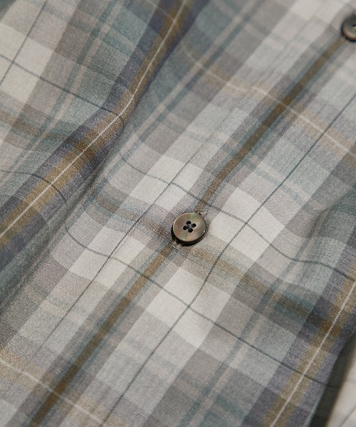 PUBLIC TOKYO（パブリックトウキョウ）の「TWチェックリラックスオーバーシャツ（シャツ/ブラウス・メンズ・ネイビー/グレー/ベージュ・1/2）」の13枚目の写真