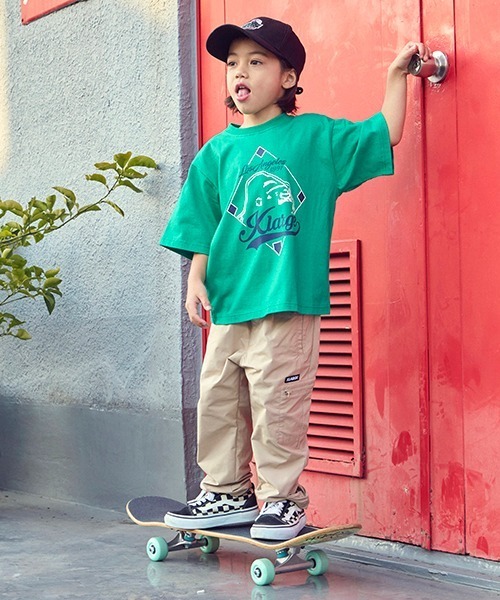 XLARGE KIDS(エクストララージキッズ)の「ベースボールグラフィック半袖Tシャツ(Tシャツ/カットソー・キッズ・レッド/トップグレー/ブラック/グリーン・90cm/110cm/120cm/80cm/140cm/130cm/100cm)」の22枚目の写真