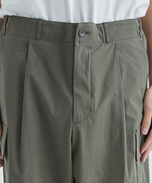 パンツ ATON KYOTO TSURIZOME LINEN WIDE PANTS ATON/エイトン】KYOTO TSURIZOME COTTON WIDE EAZY CARGO PANTS