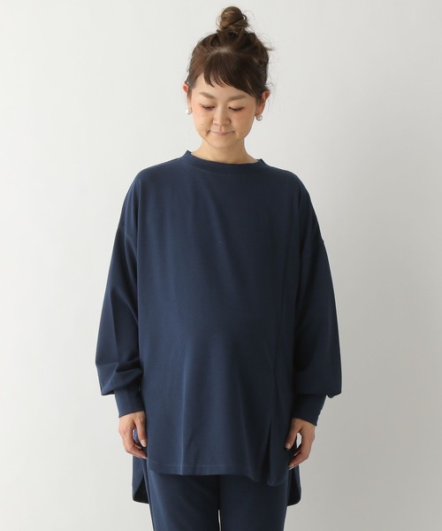LEPSIM(レプシィム)の「マタニティ/リラックスセットアップ 184060(マタニティウェア/グッズ・レディース・ライトグリーン/ネイビー/グレイッシュベージュ・FREE)」の17枚目の写真
