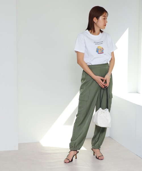 NOLLEY’S(ノーリーズ)の「Parisienne Tシャツ(Tシャツ/カットソー・レディース・キナリ/ホワイト/オフホワイト/ホワイト系その他5/ホワイト系その他4/ネイビー・38)」の9枚目の写真