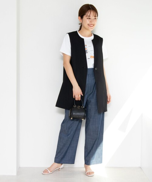 NOLLEY’S(ノーリーズ)の「Parisienne Tシャツ(Tシャツ/カットソー・レディース・キナリ/ホワイト/オフホワイト/ホワイト系その他5/ホワイト系その他4/ネイビー・38)」の15枚目の写真