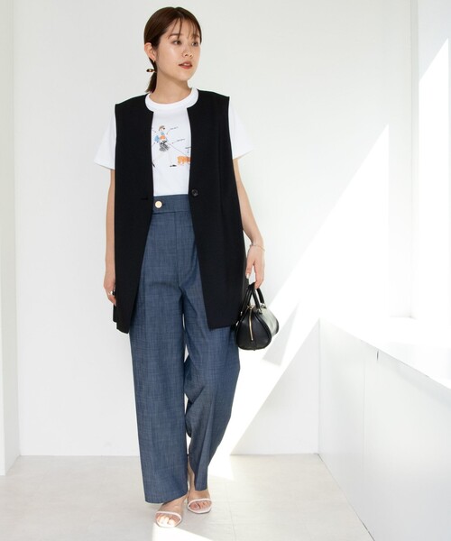 NOLLEY’S(ノーリーズ)の「Parisienne Tシャツ(Tシャツ/カットソー・レディース・キナリ/ホワイト/オフホワイト/ホワイト系その他5/ホワイト系その他4/ネイビー・38)」の17枚目の写真