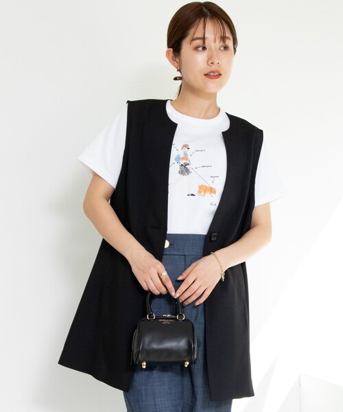 NOLLEY’S(ノーリーズ)の「Parisienne Tシャツ(Tシャツ/カットソー・レディース・キナリ/ホワイト/オフホワイト/ホワイト系その他5/ホワイト系その他4/ネイビー・38)」の18枚目の写真