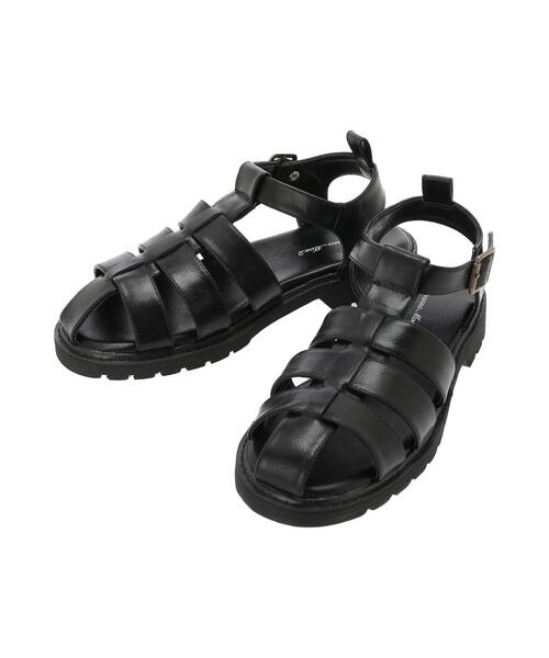 Samansa Mos2（サマンサ モスモス）の「厚底グルカサンダル（サンダル・レディース・ブラック/オフホワイト・MEDIUM/LARGE）」の11枚目の写真