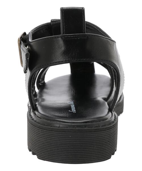 Samansa Mos2（サマンサ モスモス）の「厚底グルカサンダル（サンダル・レディース・ブラック/オフホワイト・MEDIUM/LARGE）」の12枚目の写真