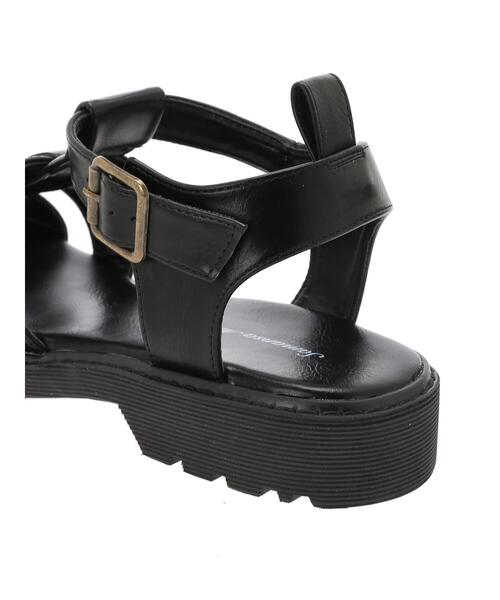 Samansa Mos2（サマンサ モスモス）の「厚底グルカサンダル（サンダル・レディース・ブラック/オフホワイト・MEDIUM/LARGE）」の15枚目の写真