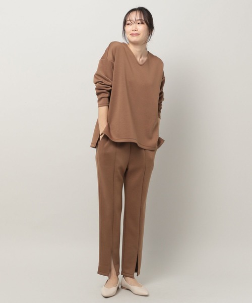 Elura(エルーラ)の「やわらかタッチセットアップ(ワンピース・レディース・ネイビー/ブラウン/ピンクベージュ・SMALL/MEDIUM/LARGE)」の9枚目の写真