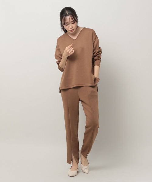 Elura(エルーラ)の「やわらかタッチセットアップ(ワンピース・レディース・ネイビー/ブラウン/ピンクベージュ・SMALL/MEDIUM/LARGE)」の10枚目の写真