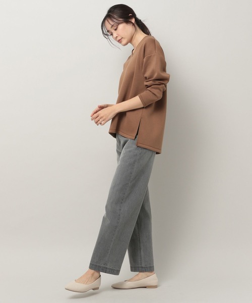 Elura(エルーラ)の「やわらかタッチセットアップ(ワンピース・レディース・ネイビー/ブラウン/ピンクベージュ・SMALL/MEDIUM/LARGE)」の13枚目の写真