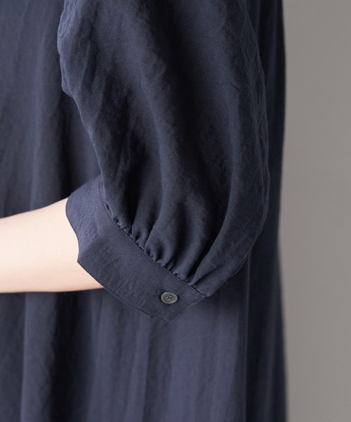 ROPE' PICNIC（ロペピクニック）の「ピンタックワンピース（ワンピース・レディース・ベージュ/チャコールグレー/ライトグリーン/ネイビー・38）」の18枚目の写真