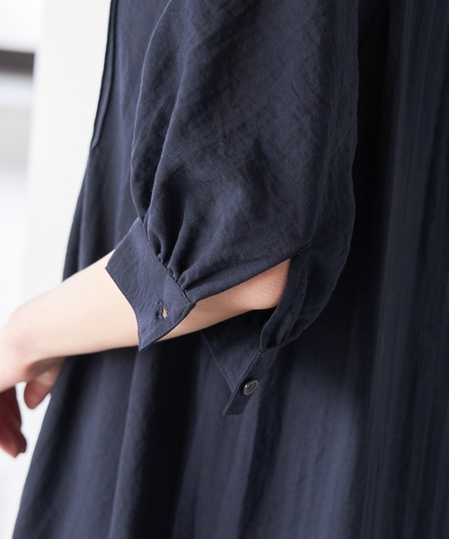 ROPE' PICNIC（ロペピクニック）の「ピンタックワンピース（ワンピース・レディース・ベージュ/チャコールグレー/ライトグリーン/ネイビー・38）」の10枚目の写真