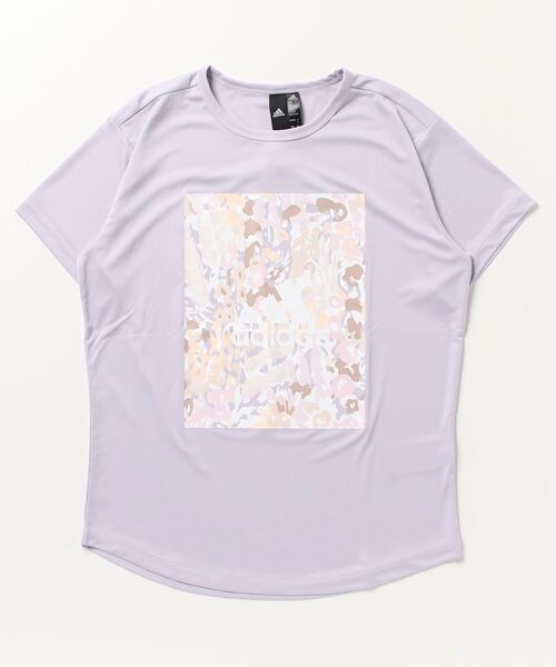 adidas（アディダス）の「アディダス adidas シーズナル ルーズフィット インターロック グラフィック半袖（Tシャツ/カットソー・レディース・ブラック/ライラック/ホワイト・S/XL/M/L）」の3枚目の写真