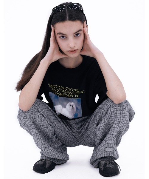 SCULPTOR（スカルプター）の「【日本限定アイテム】Puppy Talk Boxy Tee/パピートークボクシーT（Tシャツ/カットソー・レディース・ライトグレー/ホワイト/ブラック・MEDIUM/SMALL/LARGE）」の10枚目の写真