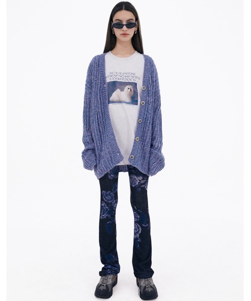 SCULPTOR（スカルプター）の「【日本限定アイテム】Puppy Talk Boxy Tee/パピートークボクシーT（Tシャツ/カットソー・レディース・ライトグレー/ホワイト/ブラック・MEDIUM/SMALL/LARGE）」の5枚目の写真