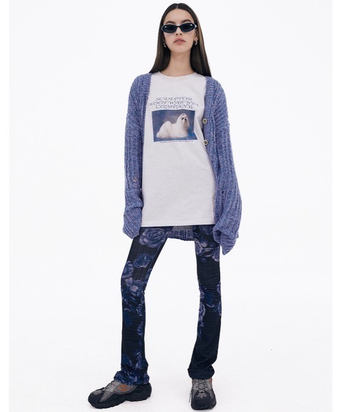 SCULPTOR（スカルプター）の「【日本限定アイテム】Puppy Talk Boxy Tee/パピートークボクシーT（Tシャツ/カットソー・レディース・ライトグレー/ホワイト/ブラック・MEDIUM/SMALL/LARGE）」の4枚目の写真