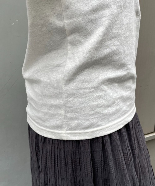 CIAOPANIC（チャオパニック）の「スラブロゴプリントT（Tシャツ/カットソー・レディース・チャコールグレー/オフホワイト/ピンク・FREE）」の6枚目の写真