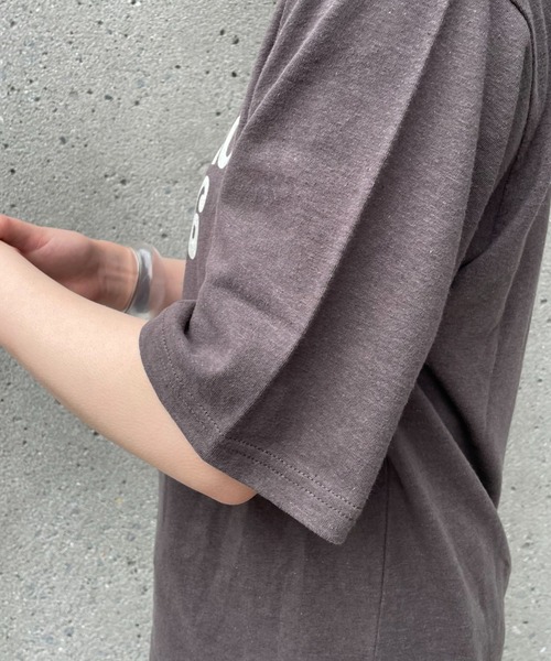 CIAOPANIC（チャオパニック）の「スラブロゴプリントT（Tシャツ/カットソー・レディース・チャコールグレー/オフホワイト/ピンク・FREE）」の21枚目の写真