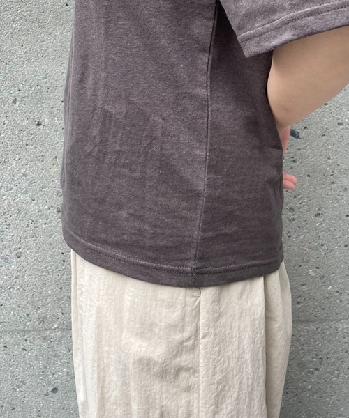 CIAOPANIC（チャオパニック）の「スラブロゴプリントT（Tシャツ/カットソー・レディース・チャコールグレー/オフホワイト/ピンク・FREE）」の22枚目の写真