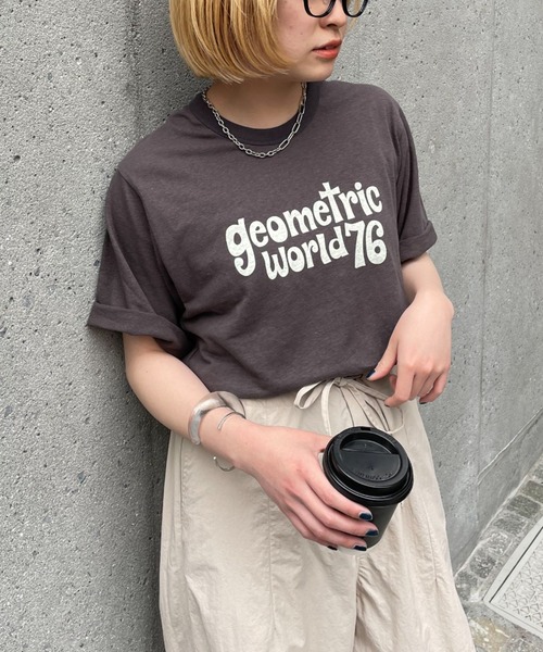 CIAOPANIC（チャオパニック）の「スラブロゴプリントT（Tシャツ/カットソー・レディース・チャコールグレー/オフホワイト/ピンク・FREE）」の14枚目の写真