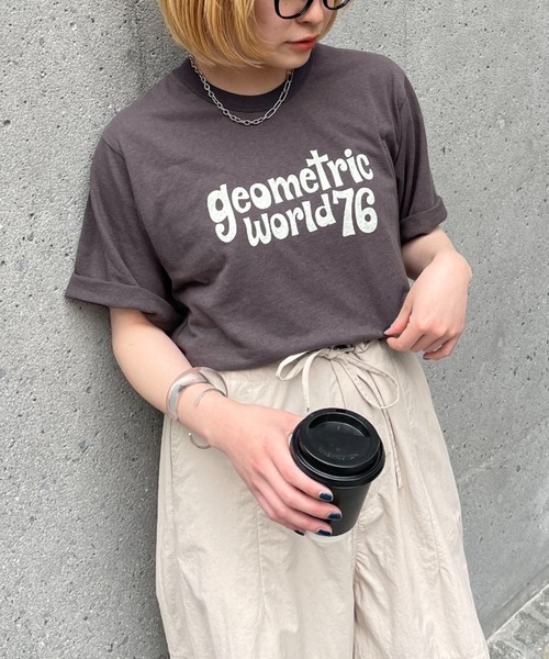 CIAOPANIC（チャオパニック）の「スラブロゴプリントT（Tシャツ/カットソー・レディース・チャコールグレー/オフホワイト/ピンク・FREE）」の15枚目の写真