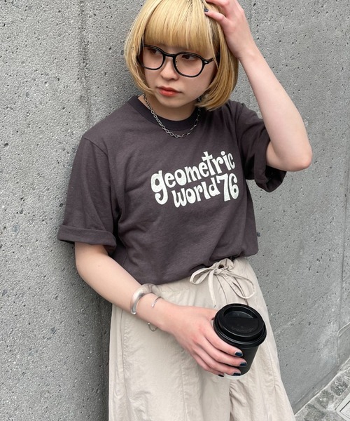 CIAOPANIC（チャオパニック）の「スラブロゴプリントT（Tシャツ/カットソー・レディース・チャコールグレー/オフホワイト/ピンク・FREE）」の12枚目の写真