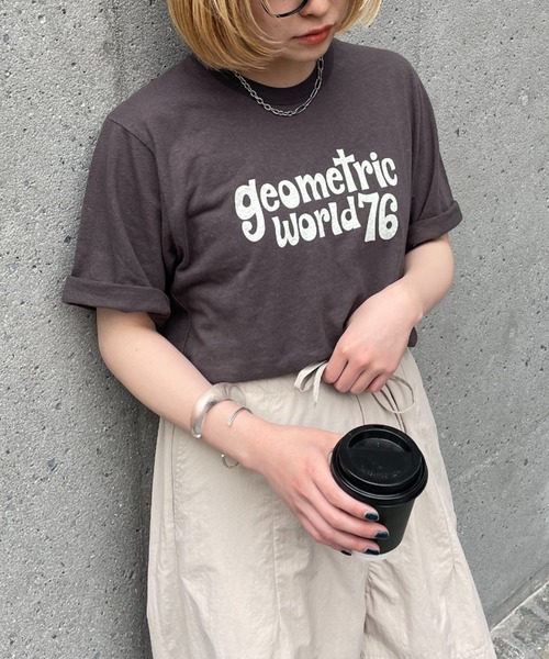 CIAOPANIC（チャオパニック）の「スラブロゴプリントT（Tシャツ/カットソー・レディース・チャコールグレー/オフホワイト/ピンク・FREE）」の16枚目の写真