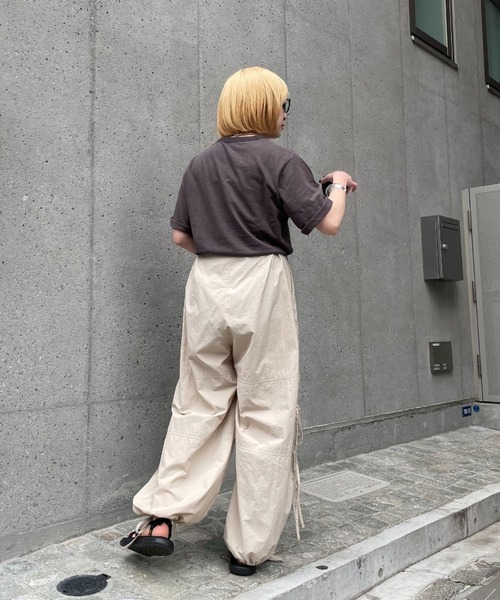 CIAOPANIC（チャオパニック）の「スラブロゴプリントT（Tシャツ/カットソー・レディース・チャコールグレー/オフホワイト/ピンク・FREE）」の10枚目の写真