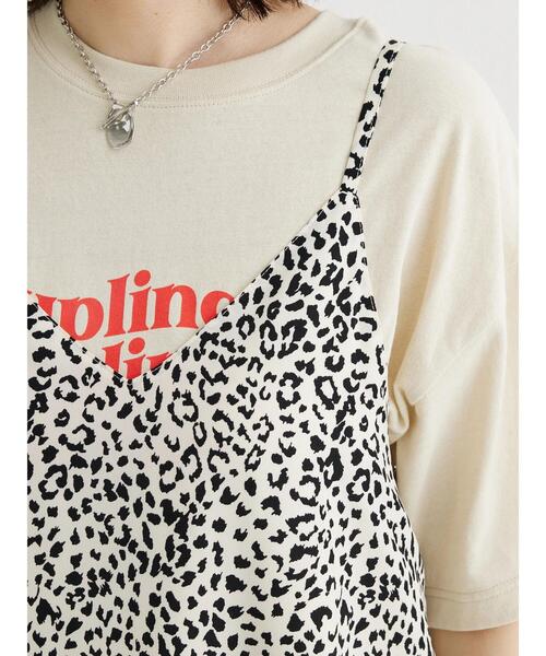 Green Parks(グリーンパークス)の「・ELENCARE DUE レオパードキャミワンピ(ワンピース・レディース・ベージュ/オフホワイト/ブラック・FREE)」の9枚目の写真
