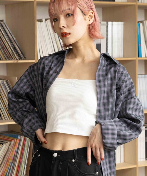 PBLIM（ページボーイリム）の「PAGEBOYLIM/カップ付きホルターネックキャミ（キャミソール・レディース・オフホワイト/ブラック・FREE）」の3枚目の写真