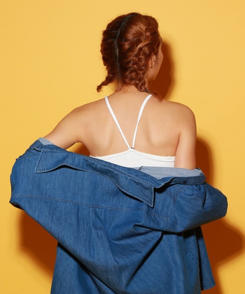 PBLIM（ページボーイリム）の「PAGEBOYLIM/カップ付きホルターネックキャミ（キャミソール・レディース・オフホワイト/ブラック・FREE）」の22枚目の写真