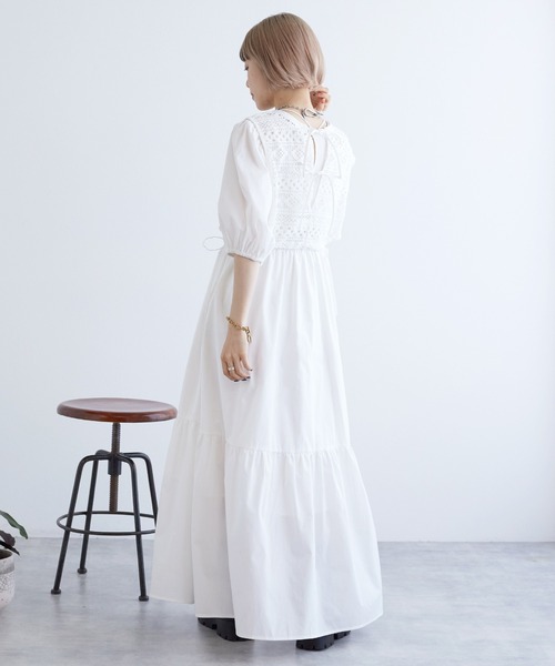 w closet レースティアードキャミ オフホワイト w closet（ダブルクローゼット）の「レースティアードキャミ