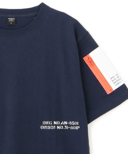 AVIREX（アヴィレックス）の「《WEB&DEPOT限定》REMODEL DESIGN CREW NECK T-SHIRT / リモデル デザイン クルーネック Ｔシャツ / AVIREX / アヴィレックス（Tシャツ/カットソー・メンズ・ネイビー/ホワイト/ブラック/オリーブ・MEDIUM/LARGE/X-LARGE/XX-LARGE）」の13枚目の写真