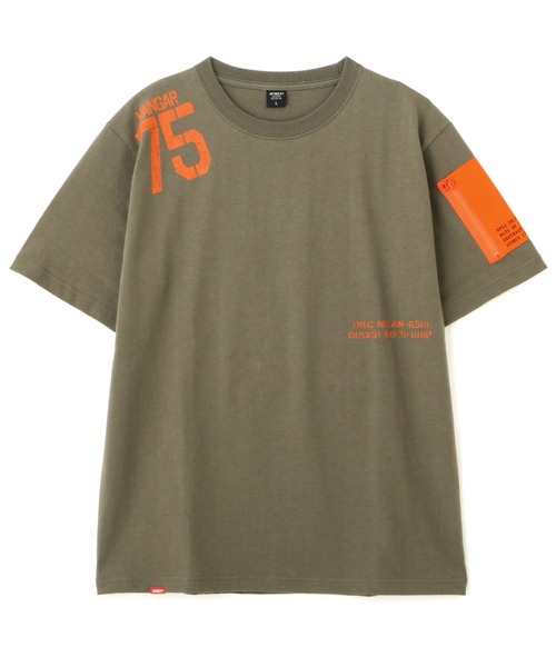 AVIREX（アヴィレックス）の「《WEB&DEPOT限定》REMODEL DESIGN CREW NECK T-SHIRT / リモデル デザイン クルーネック Ｔシャツ / AVIREX / アヴィレックス（Tシャツ/カットソー・メンズ・ネイビー/ホワイト/ブラック/オリーブ・MEDIUM/LARGE/X-LARGE/XX-LARGE）」の7枚目の写真