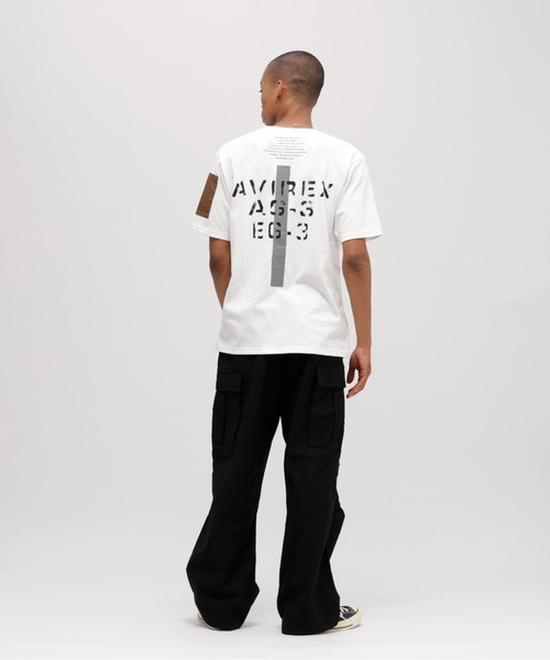 AVIREX（アヴィレックス）の「《WEB&DEPOT限定》REMODEL DESIGN CREW NECK T-SHIRT / リモデル デザイン クルーネック Ｔシャツ / AVIREX / アヴィレックス（Tシャツ/カットソー・メンズ・ネイビー/ホワイト/ブラック/オリーブ・MEDIUM/LARGE/X-LARGE/XX-LARGE）」の12枚目の写真