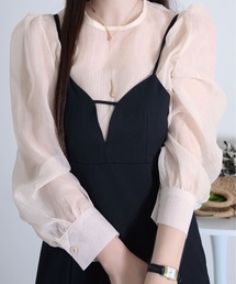 ワッシャーシフォンブラウス