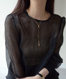 ワッシャーシフォンブラウス