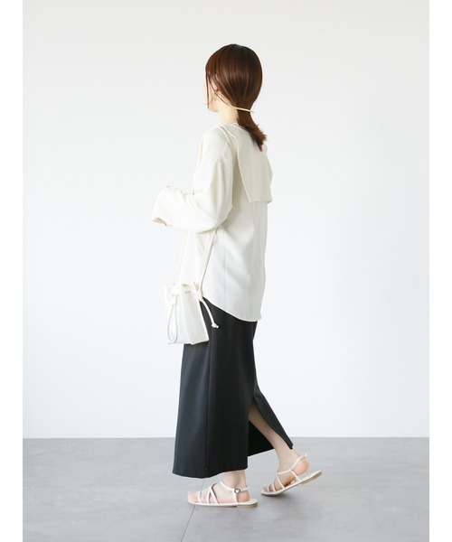 ehka sopo（エヘカソポ）の「セーラーカラーチャイナボタンブラウス（シャツ/ブラウス・レディース・ブラック/キナリ/グリーン/ピンク・ﾌﾘ-）」の17枚目の写真