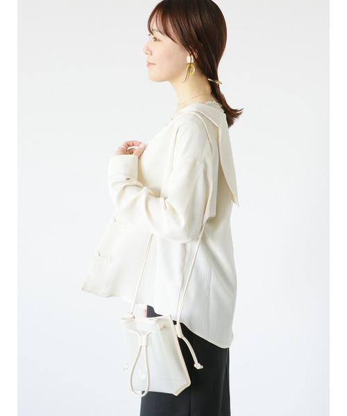 ehka sopo（エヘカソポ）の「セーラーカラーチャイナボタンブラウス（シャツ/ブラウス・レディース・ブラック/キナリ/グリーン/ピンク・ﾌﾘ-）」の19枚目の写真