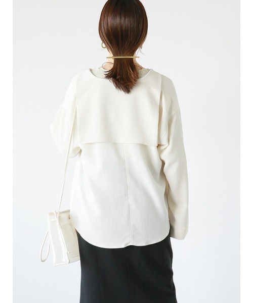 ehka sopo（エヘカソポ）の「セーラーカラーチャイナボタンブラウス（シャツ/ブラウス・レディース・ブラック/キナリ/グリーン/ピンク・ﾌﾘ-）」の20枚目の写真