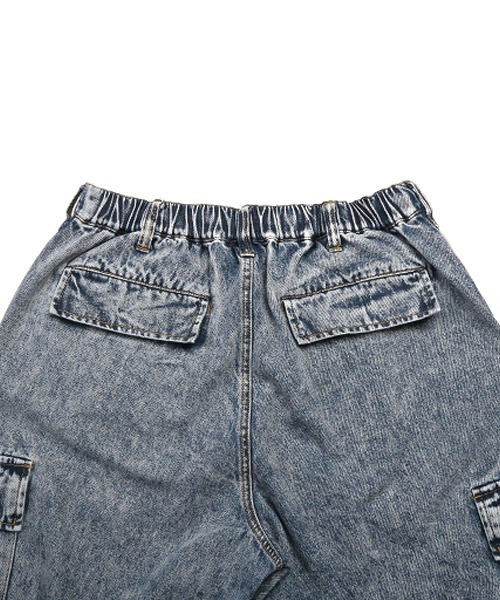 LUXSTYLE(ラグスタイル)の「ケミカルウォッシュデニムワイドカーゴパンツ(カーゴパンツ・メンズ・ブルー/ブラック・L/M/S)」の19枚目の写真