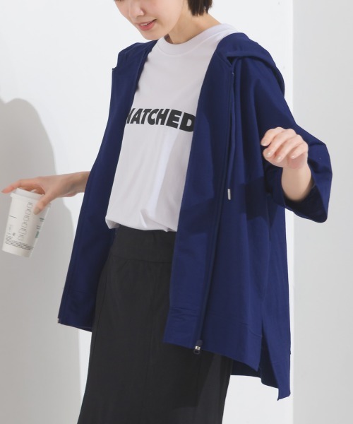 OMNES（オムネス）の「接触冷感オーバーサイズジップパーカー（パーカー・レディース・ホワイト/ブルー/モカ/イエロー/チャコールグレー/ブラック/グレー/チャコールグレー×ブラック/ホワイト系その他/キャメル/ネイビー/ラベンダー/ブラウン/グリーン/ブルー系その他・FREE）」の22枚目の写真