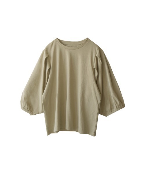 e-zakkamania stores（イーザッカマニアストアーズ）の「ボリュームスリーブ カットソー（Tシャツ/カットソー・レディース・ネイビー/ブラック/オフホワイト/ライトカーキ・M）」の14枚目の写真