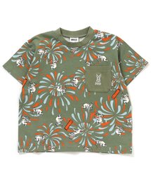 BREEZE | DODコラボ めちゃもえ花火柄ポケットTシャツ（コドモ）(Tシャツ/カットソー)