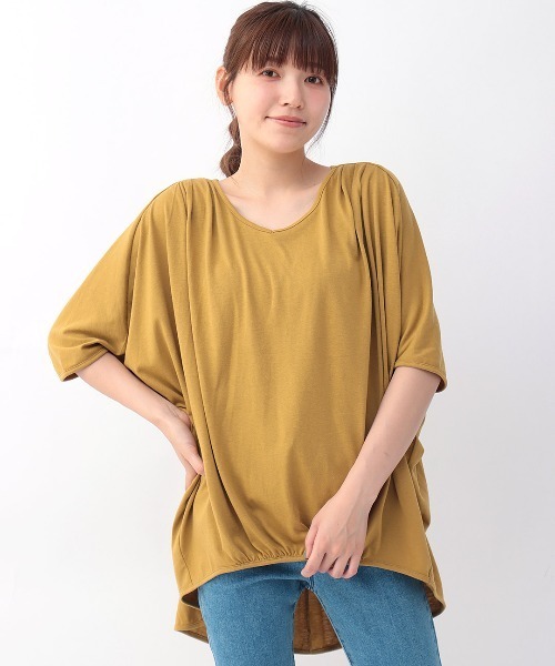 チチカカ（チチカカ）の「フラワー刺繍ドルマンチュニック（Tシャツ/カットソー・レディース・マスタード/ブラック/グリーン・FREE）」の10枚目の写真