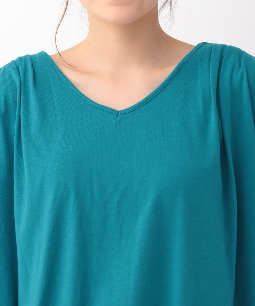 チチカカ（チチカカ）の「フラワー刺繍ドルマンチュニック（Tシャツ/カットソー・レディース・マスタード/ブラック/グリーン・FREE）」の17枚目の写真