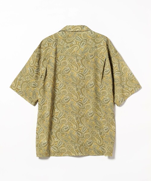ビームスジャパン　開襟シャツ　イエロー BEAMS OUTLET｜BEAMS / シャンブレー オープンカラー シャツ