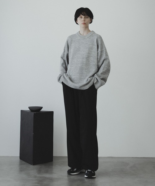 remer（リメール）の「loose wool blend over knit / ルーズウール混オーバーニット（ニット/セーター・メンズ・ブラック/ブラック系その他/グレー/グレイッシュベージュ/チャコールグレー・SMALL/LARGE/MEDIUM）」の12枚目の写真